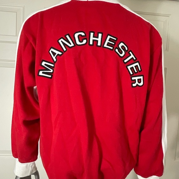Vintage Manchester United Y2K Red Track Warm Up Jacket Youth Size Medium - Picture 3 of 10